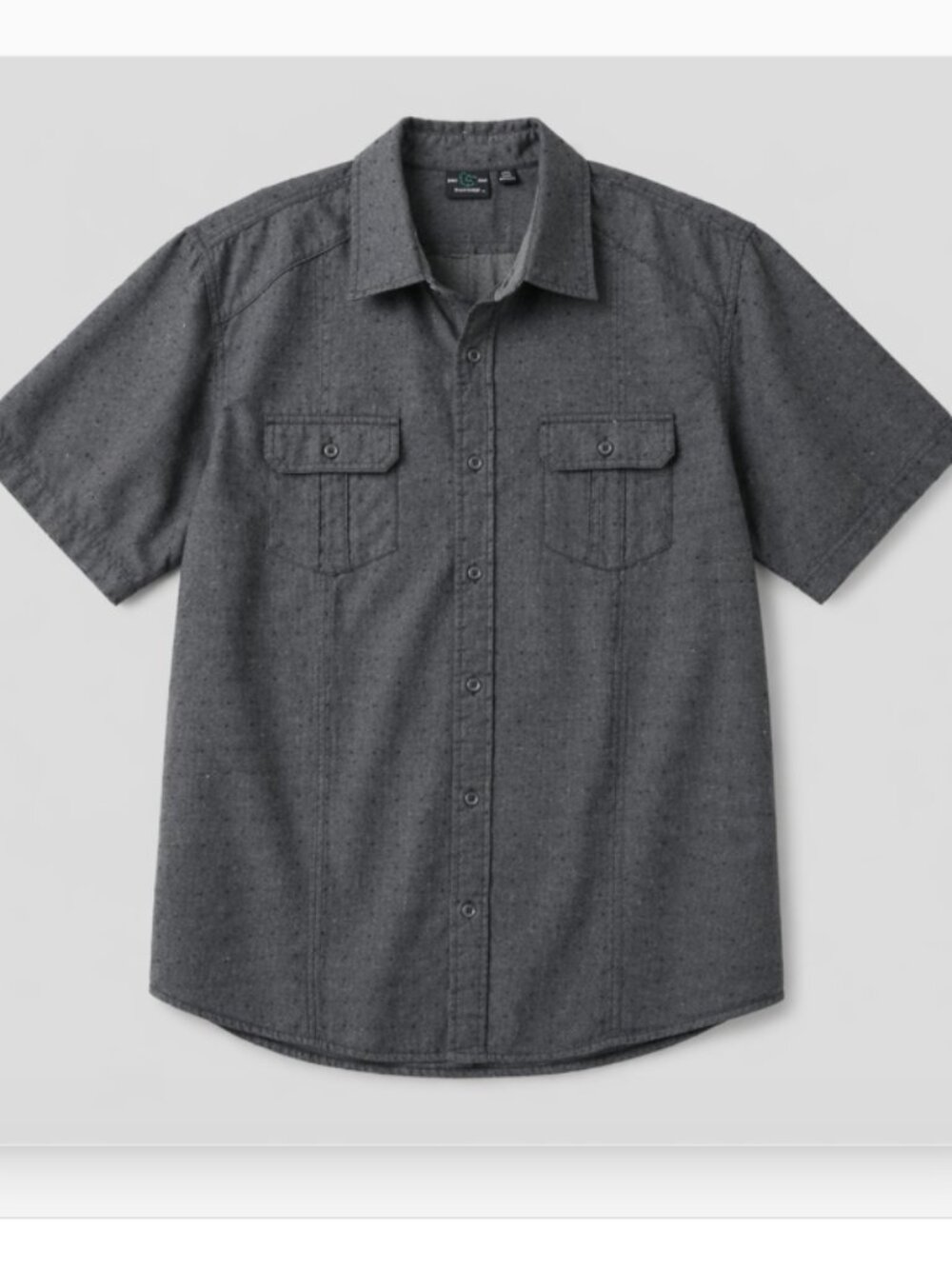 BURNSIDE SIZE XXL GRAY SHORT SLEEVE SHIRT